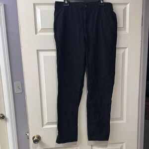 Marc Anthony Luxury Black Drawstring Slacks Size M Like New